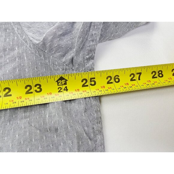 Molokai Size 2XL Men Gray White Pattern Short Sleeve Pocket Logo Tag Button Down - Picture 2 of 12